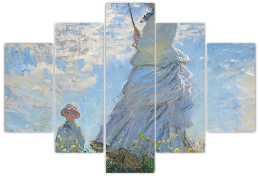 Kép - Claude Monet, Woman with a Parasol - Madame Monet and Her Son, reprodukciók (150x105 cm)