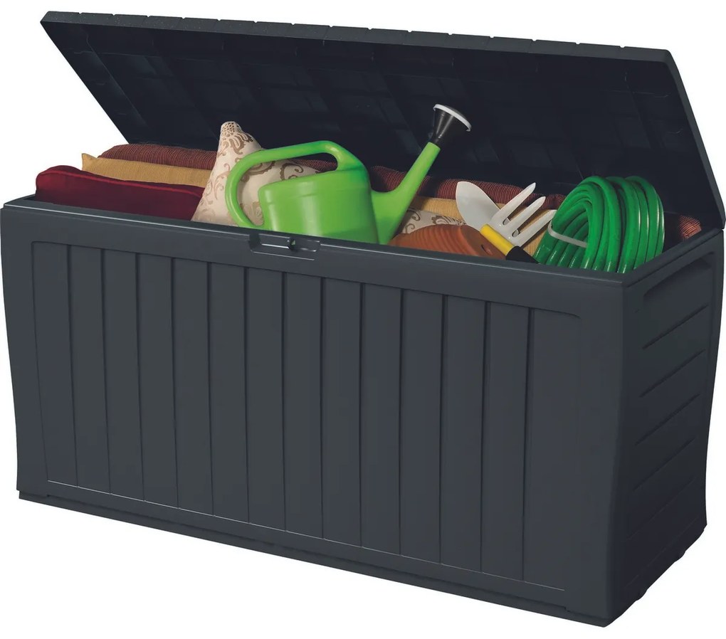 Keter Marvel plus kerti tárolódoboz ülőkével antracit, 270 l, 116 x 57 x 45 cm
