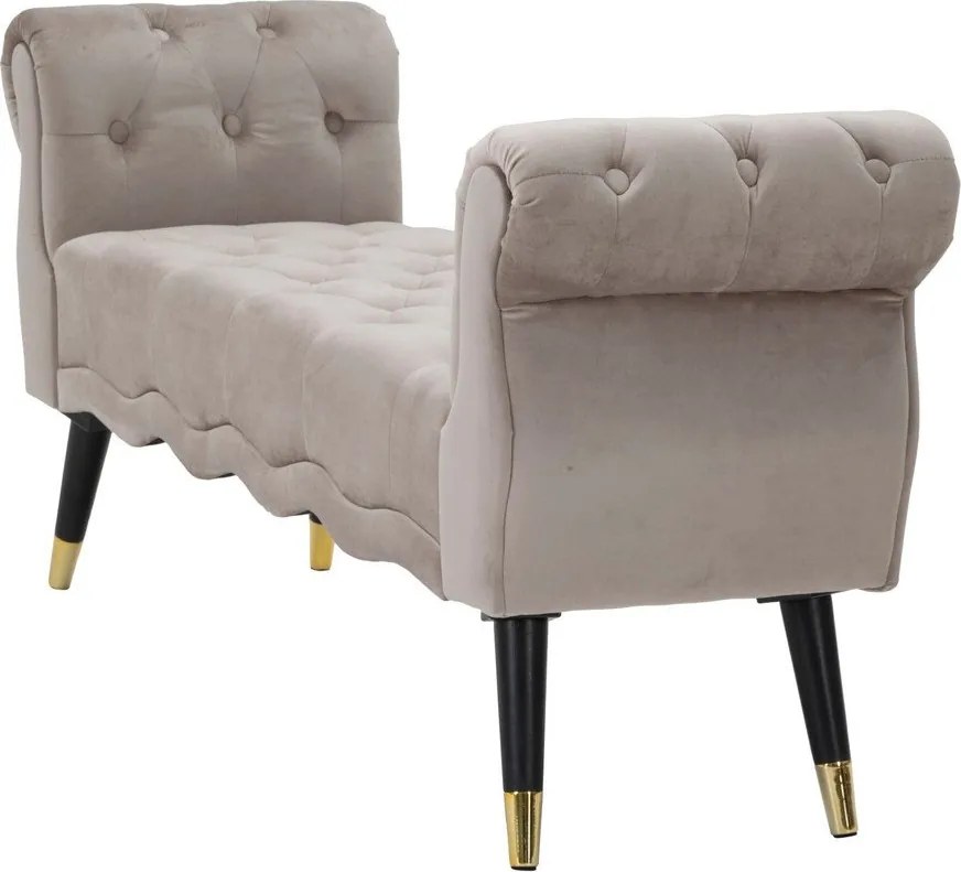 Szürkésbarna bársony pad Paris – Mauro Ferretti