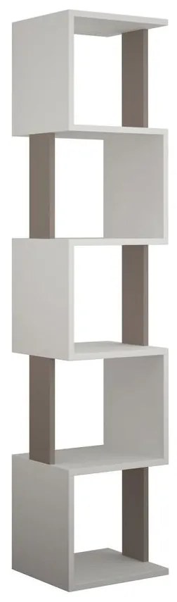 könyvespolc Piri - White, Light Mocha