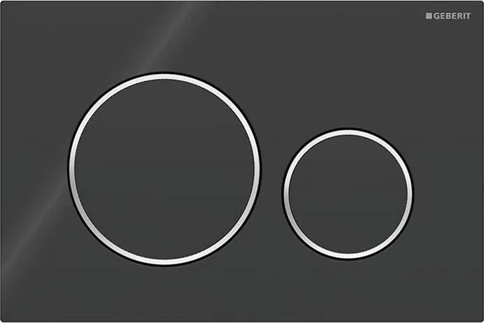 Geberit 115.882.KM.1 - Sigma20 nyomólap 24,6x16,4 cm fekete