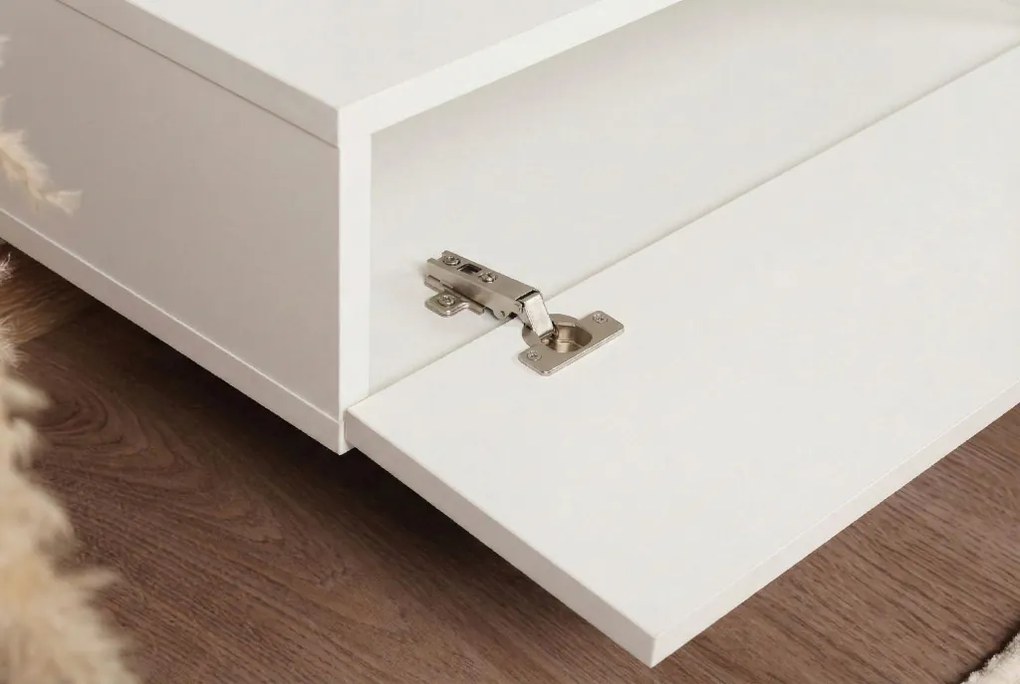 Nirvana TV-állvány, fehér-teak, 180 cm