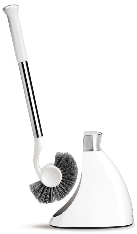 Fehér acél wc-kefe - simplehuman