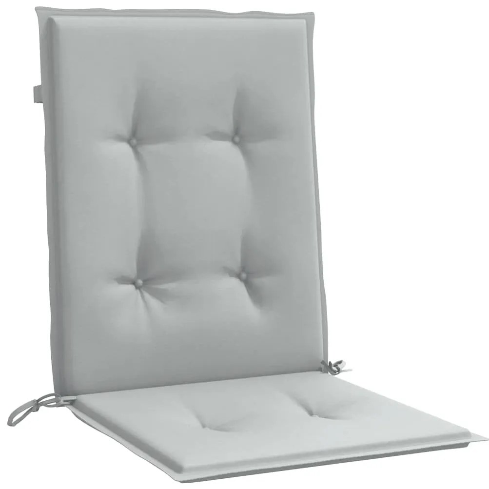 2db melange világosszürke szövet háttámlás székpárna 100x50x4cm