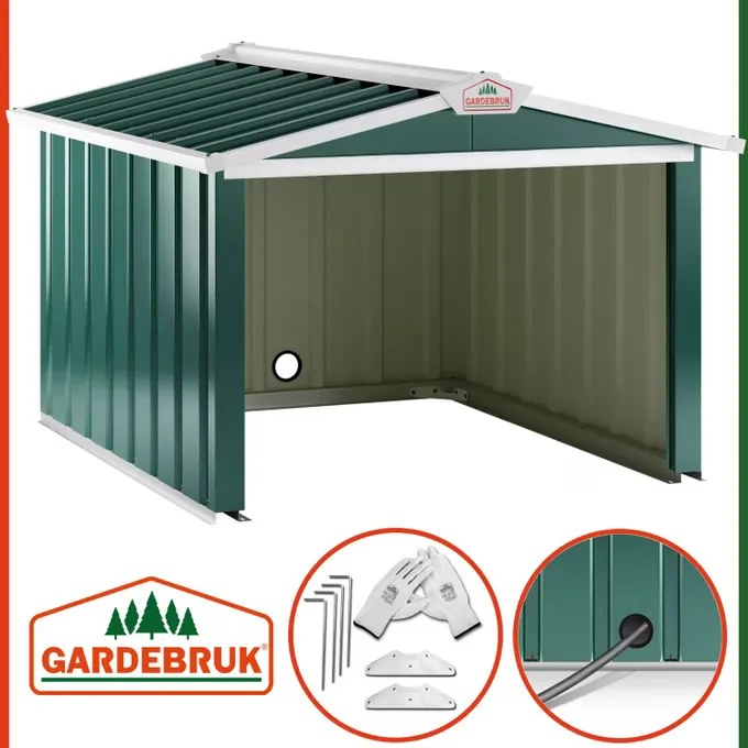 Deuba Garázs robotfűnyíróhoz 86x100x63 cm - zöld