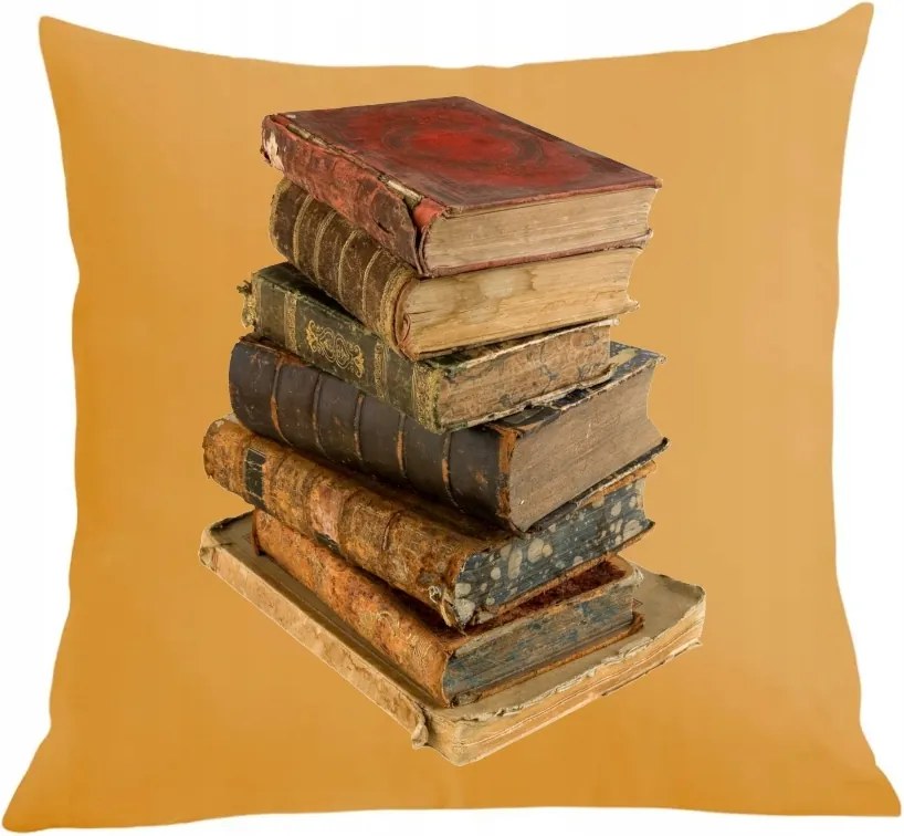 Párna párnahuzat Retro Vintage könyvek