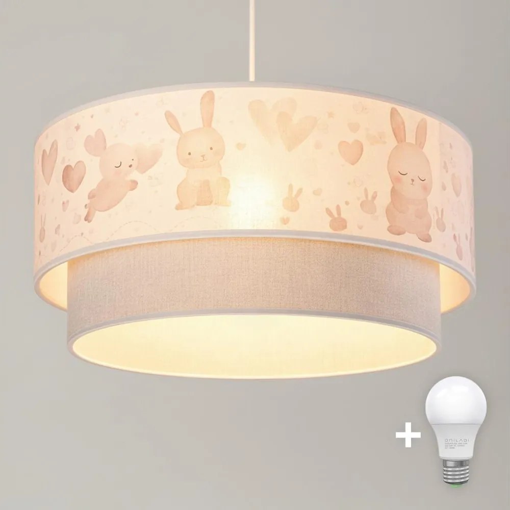 Brilagi - LED gyerek csillár kábelre függesztett BOBO 1xE27/60W/230V átm. 40 cm krémszín/szürke/királykék