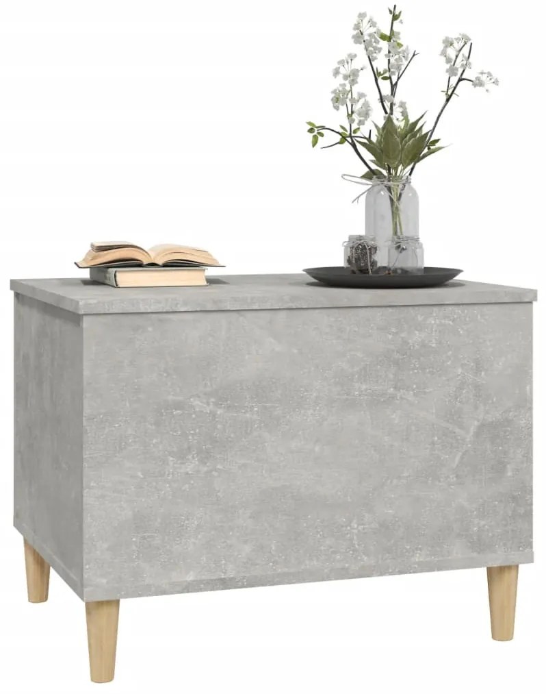 Betonszürke szerelt fa dohányzóasztal 60 x 44,5 x 45 cm