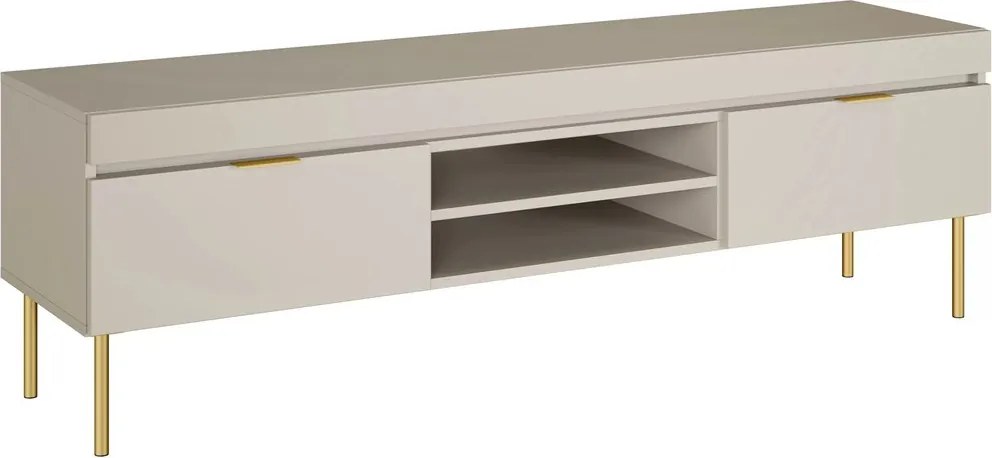 Sentia TV-szekrény 157 cm - kasmír / aranysárga lábak