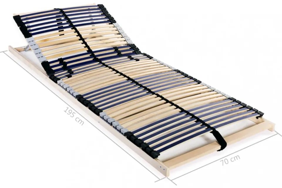 7 zónás 42 léces ágyrács 70 x 200 cm