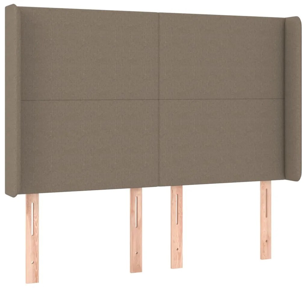 tópszínű szövet LED-es fejtámla 147x16x118/128 cm