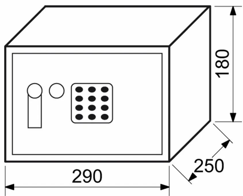 Acélszéf elektronikus zárral RS.18.EDK