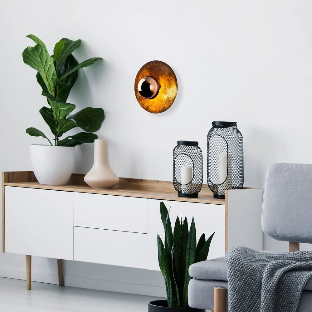 Rézszínű fali lámpa ø 38 cm Kurt – Opviq lights