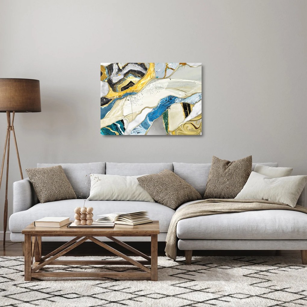 Kép - Színes márvány (üvegen) (70x50 cm)