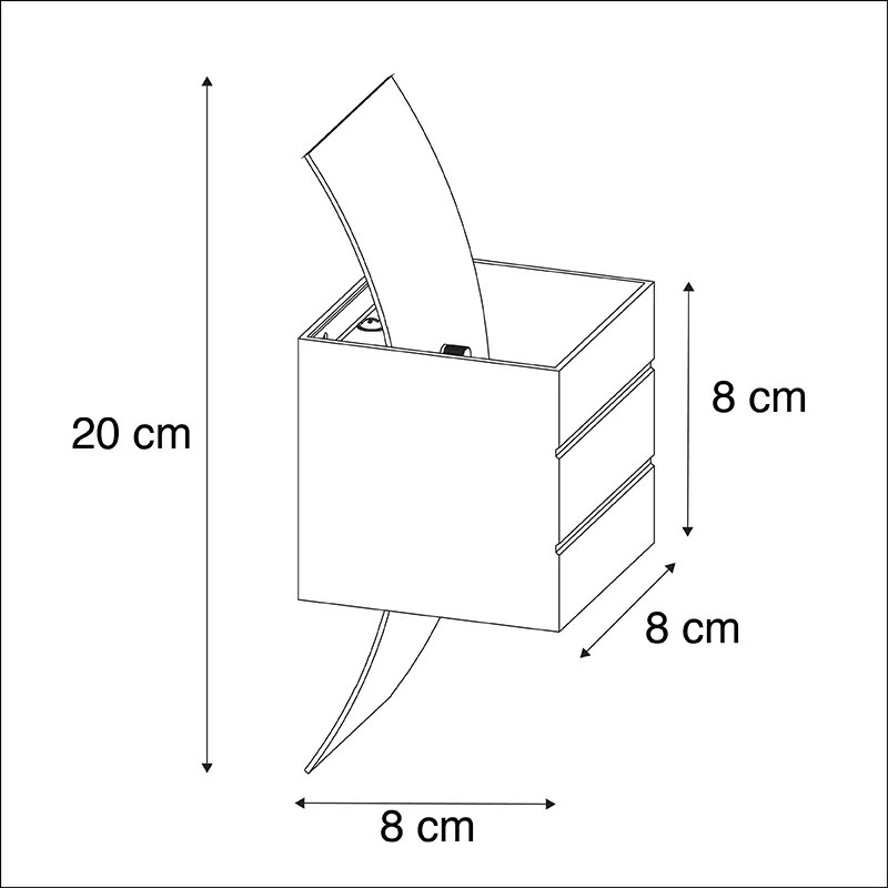 Design fali lámpa fekete arannyal - Amy