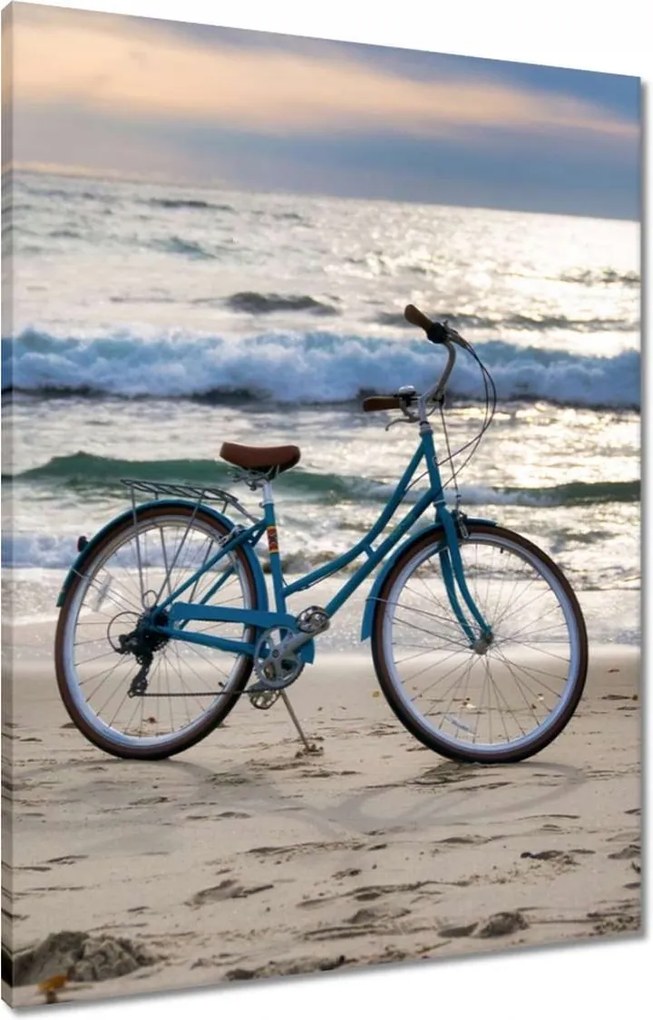 Vászonkép 60x80 Kerékpár a tengerparton