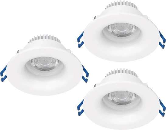 Eglo 902272-3 darabos LED szett SALABATE fürdőszobai beépíthető lámpa, LED/4,9W/230V, Ø8,8 cm, IP65, fehér