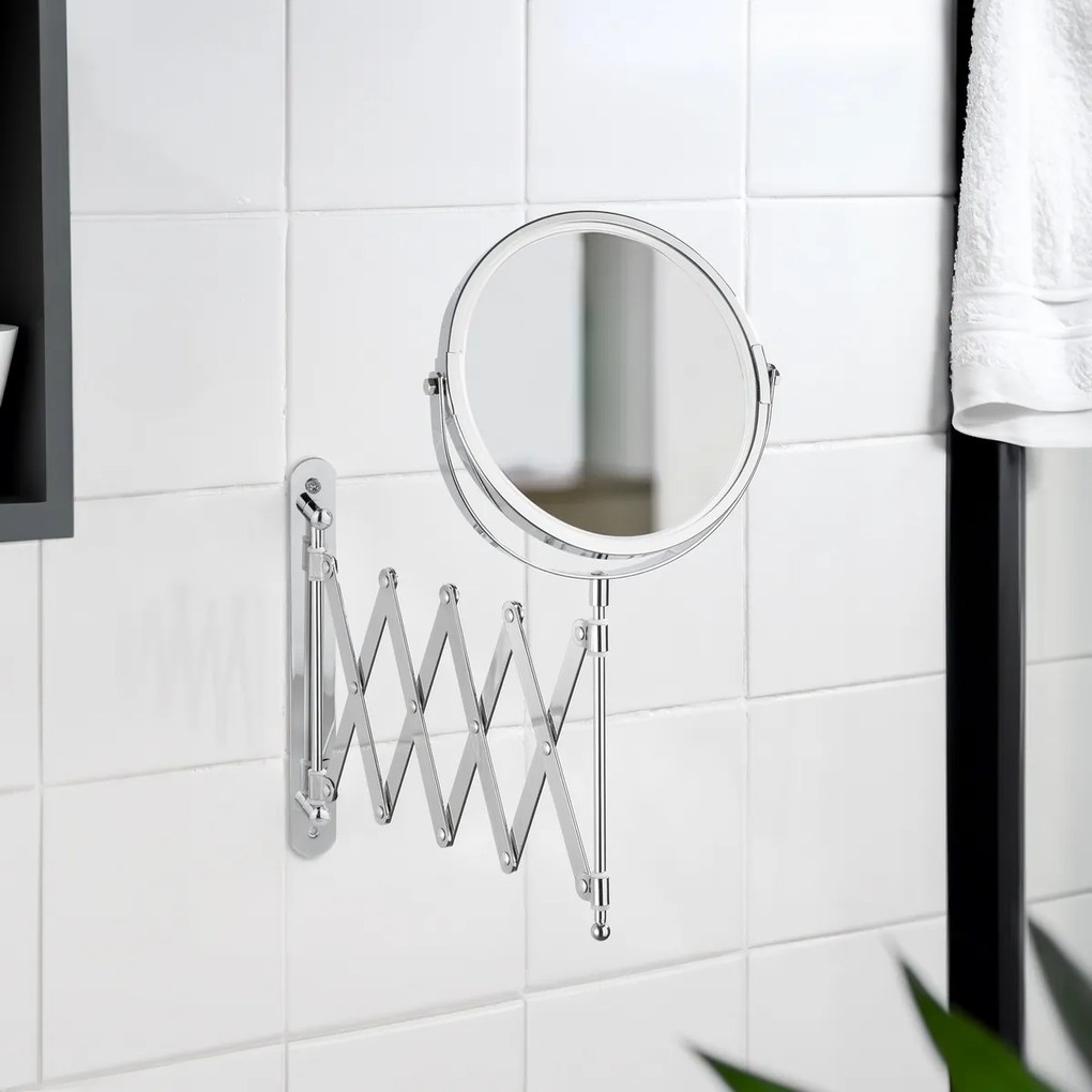 Wenko Telescope Exclusive fali kozmetikai tükör, 3-szoros nagyítás, átmérő 17 cm
