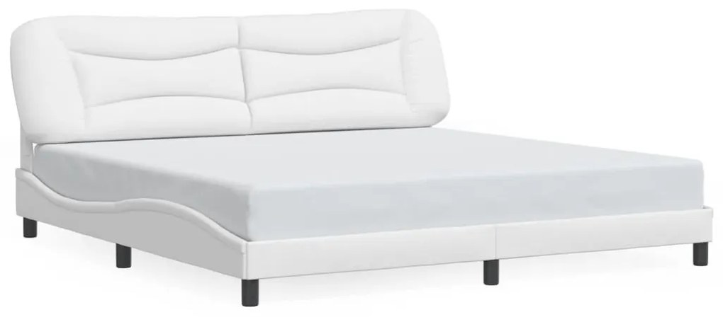 fehér műbőr ágykeret matrac nélkül Hvar 200x200 cm