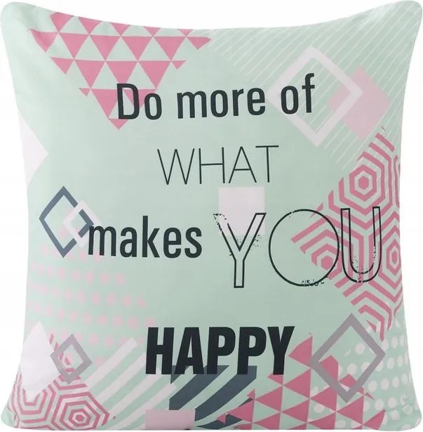 Dekoratív párnahuzat 40x40 Helen 1 zöld és rózsaszín