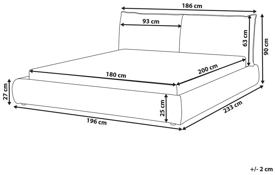 Franciaágy 180 cm Vetiver (szürkésbézs) (ágyráccsal). 1076468