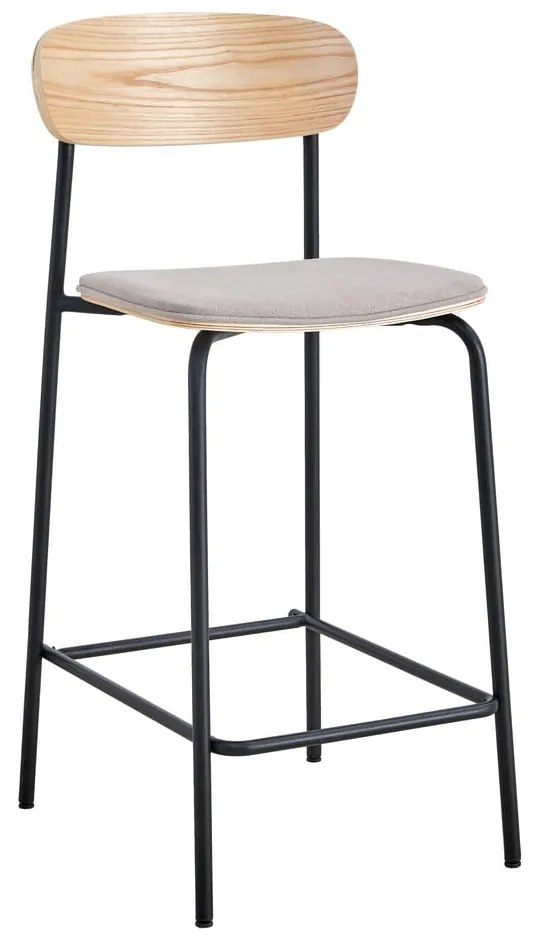 Fekete-szürkésbarna bárszék szett 2 db-os (ülésmagasság 66 cm) Adriana – Marckeric