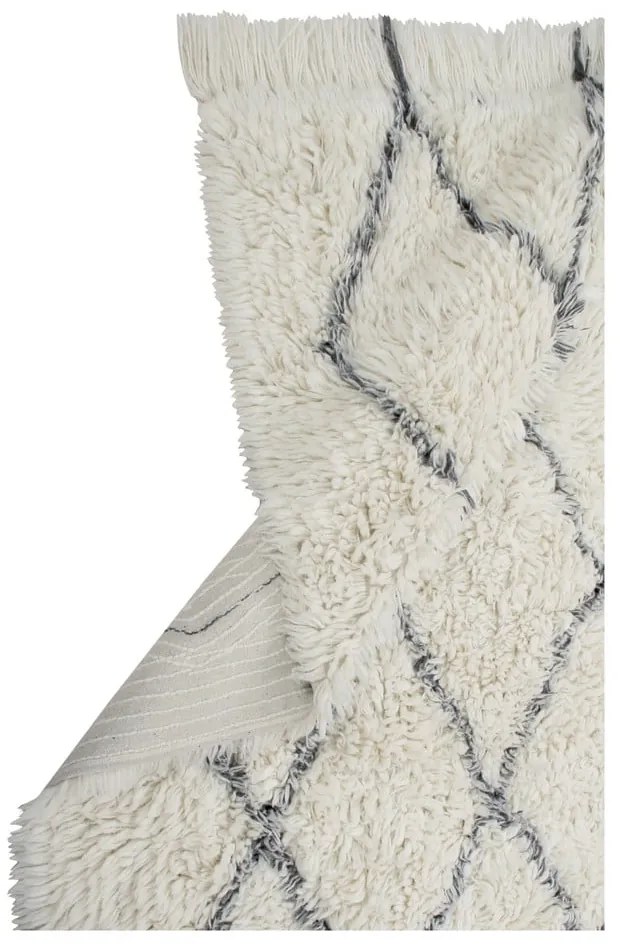 Krémszínű mosható kézi szövésű gyapjú szőnyeg 200x300 cm Berber Soul – Lorena Canals