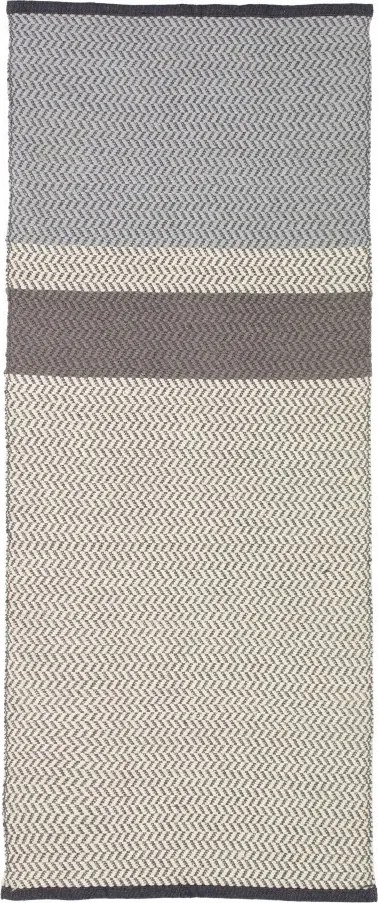 Téglalap alakú pamut szőnyeg szürke kék Hübs