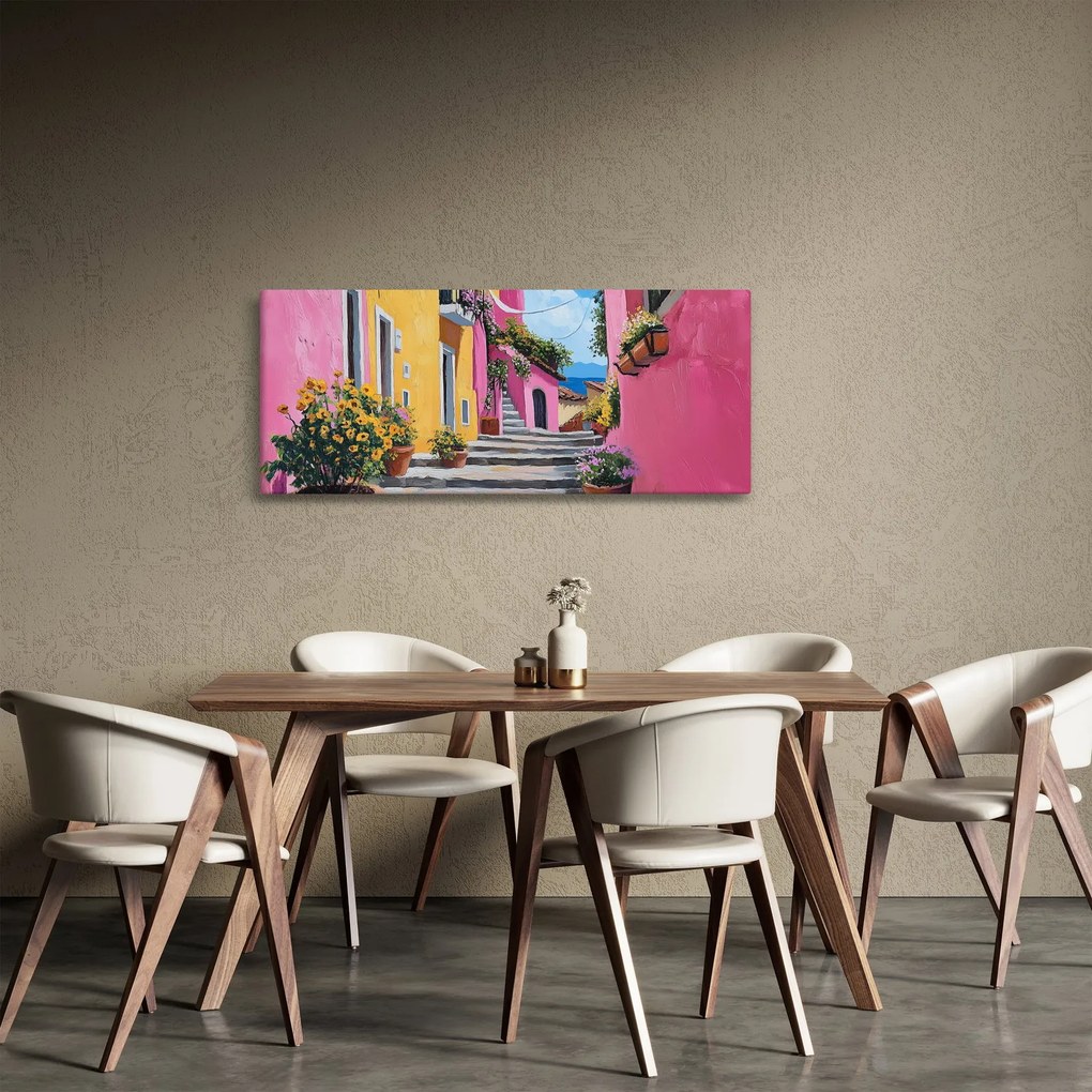 Kép - Rózsaszín sikátor (120x50 cm)