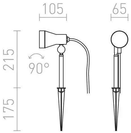 RED - Design Rendl - R10431 - Kültéri lámpa DIREZZA 1xGU10/35W/230V IP54
