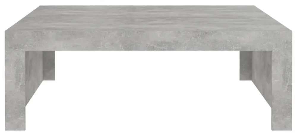 betonszürke szerelt fa dohányzóasztal 100 x 100 x 35 cm