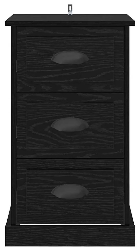 vidaXL Éjjeliszekrény fiókkal Fekete tölgy 39 x 39 x 67,5 cm Faanyag