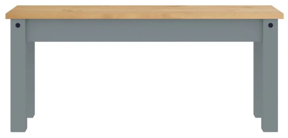Panama szürke tömör fenyőfa étkezőpad 105 x 30 x 45 cm