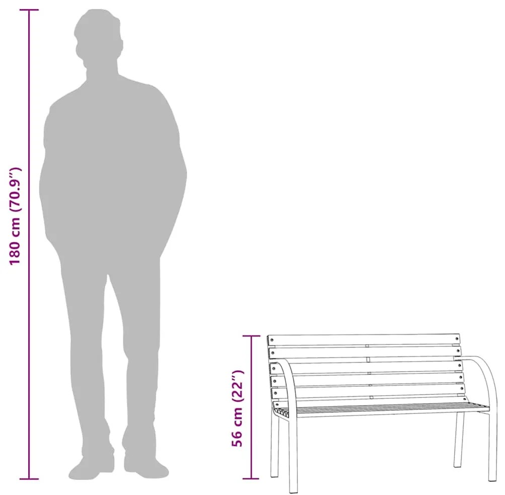szürke kínai fenyőfa kerti pad gyermekeknek 81 cm