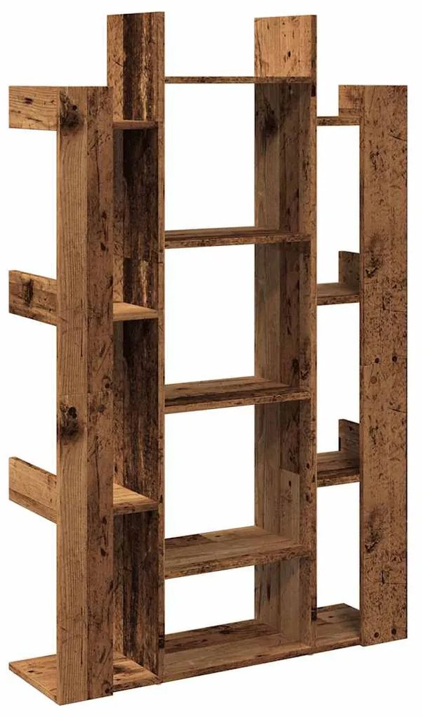 Könyves szekrény Régi fa 86x25,5x140 cm Gépelt fa