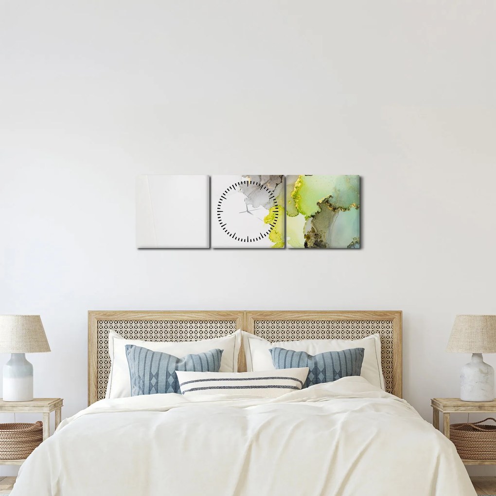 Kép - Absztrakt művészet tintával (órával) (90x30 cm)