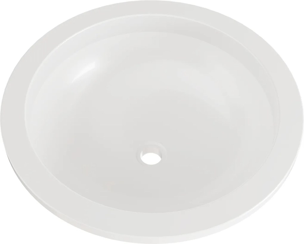 Mosdókagyló Süllyeszthető Felakasztható Pultba Kicsi 30 Fehér Kerek Fürdőszoba