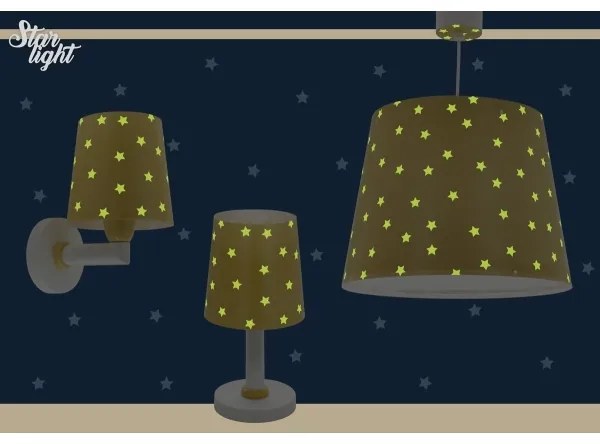 Dalber 82212A - Gyermekcsillár STAR LIGHT 1xE27/60W/230V sárga