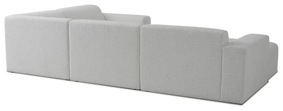 Fehér buklé sarokkanapé (U alakú) Roxy – Scandic