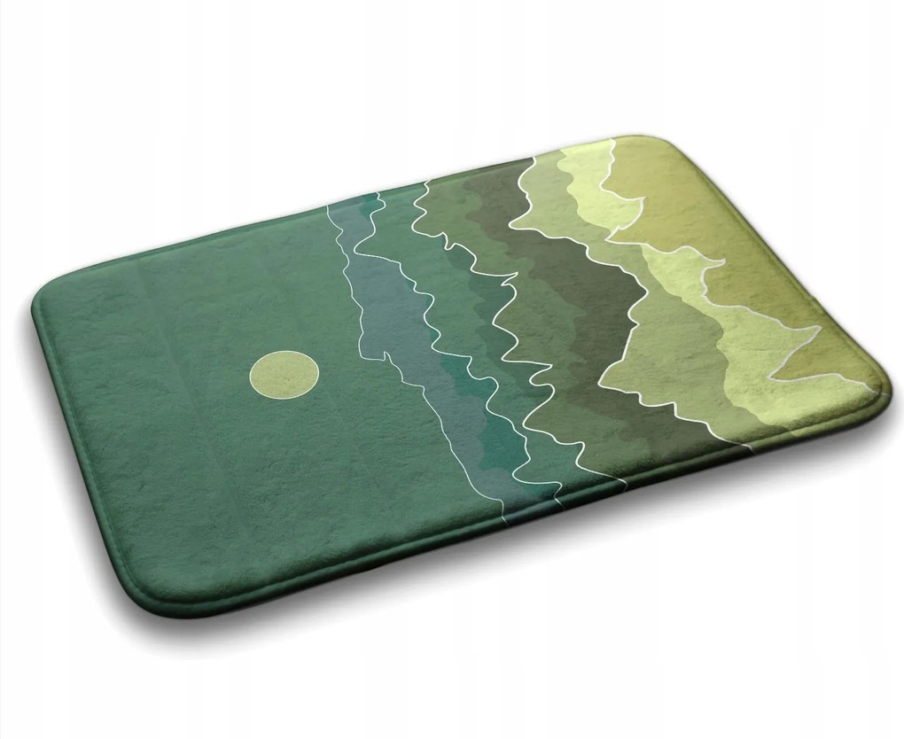 Fürdőszobaszőnyeg puha Hegyek Absztrakt 90x60 cm