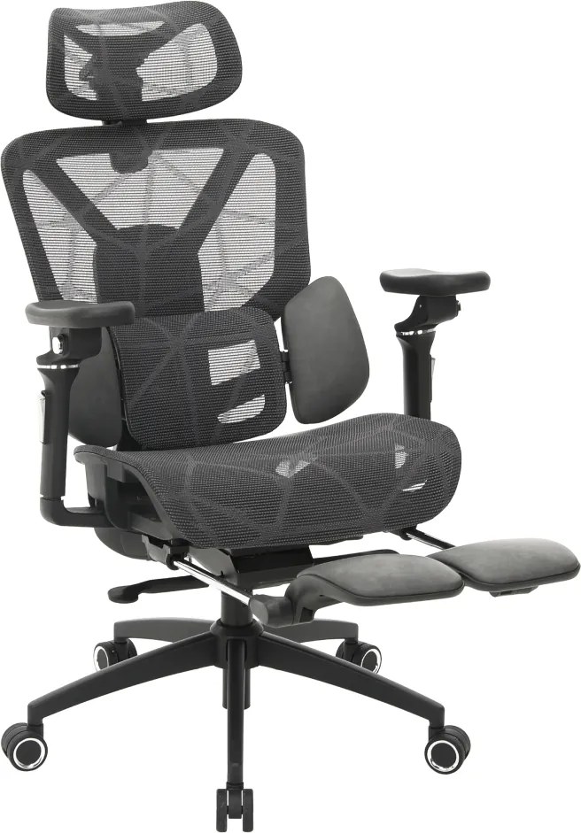 Irodai szék, sötétszürke/fekete, teherbírás 150 kg, VILMER