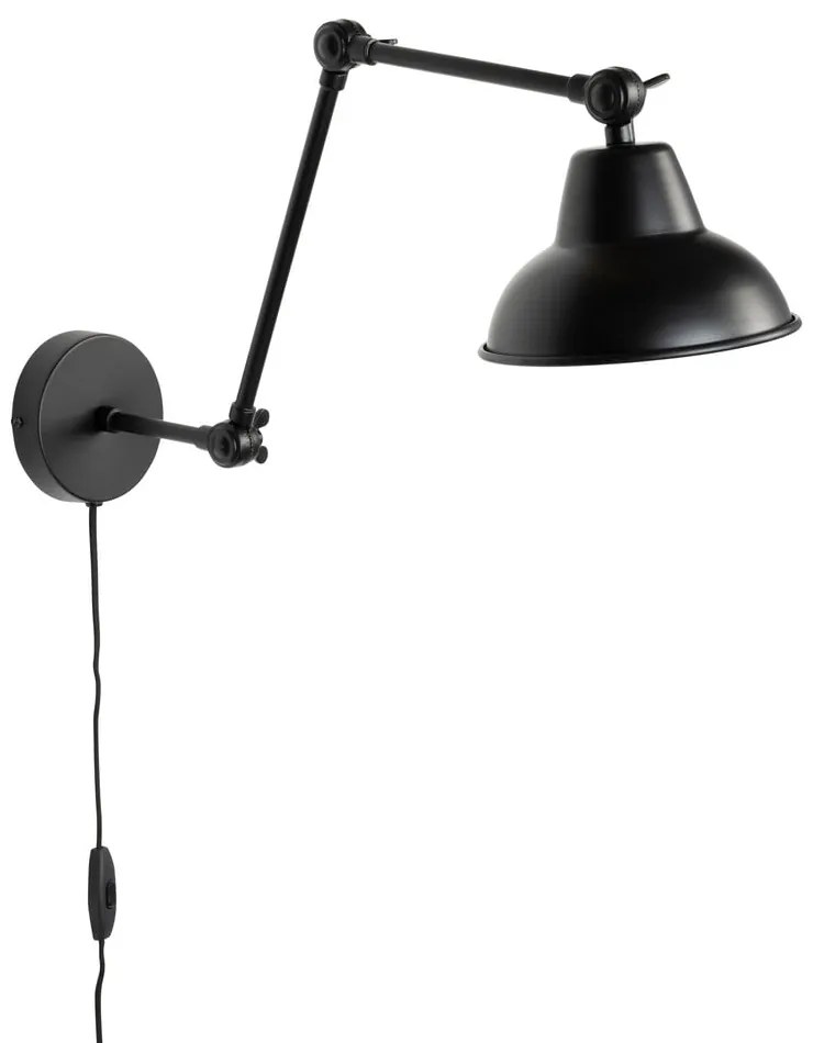 Fekete fali lámpa Xavi – White Label