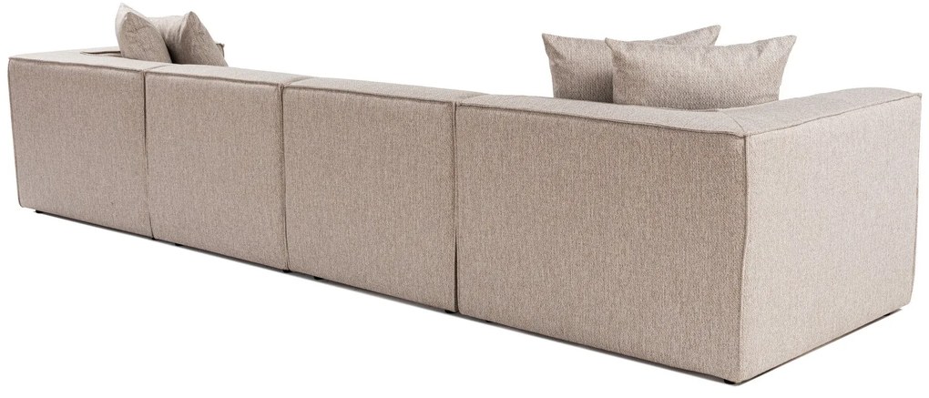 Sarokkanapé Sora (L1-O1-O1-1R-POUFFE ) - Homok Bézs