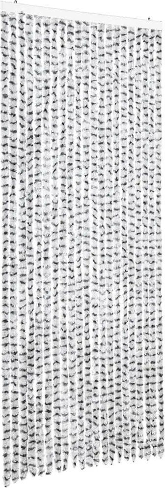 vidaXL világos- és sötétszürke zsenília rovarfüggöny 90 x 220 cm