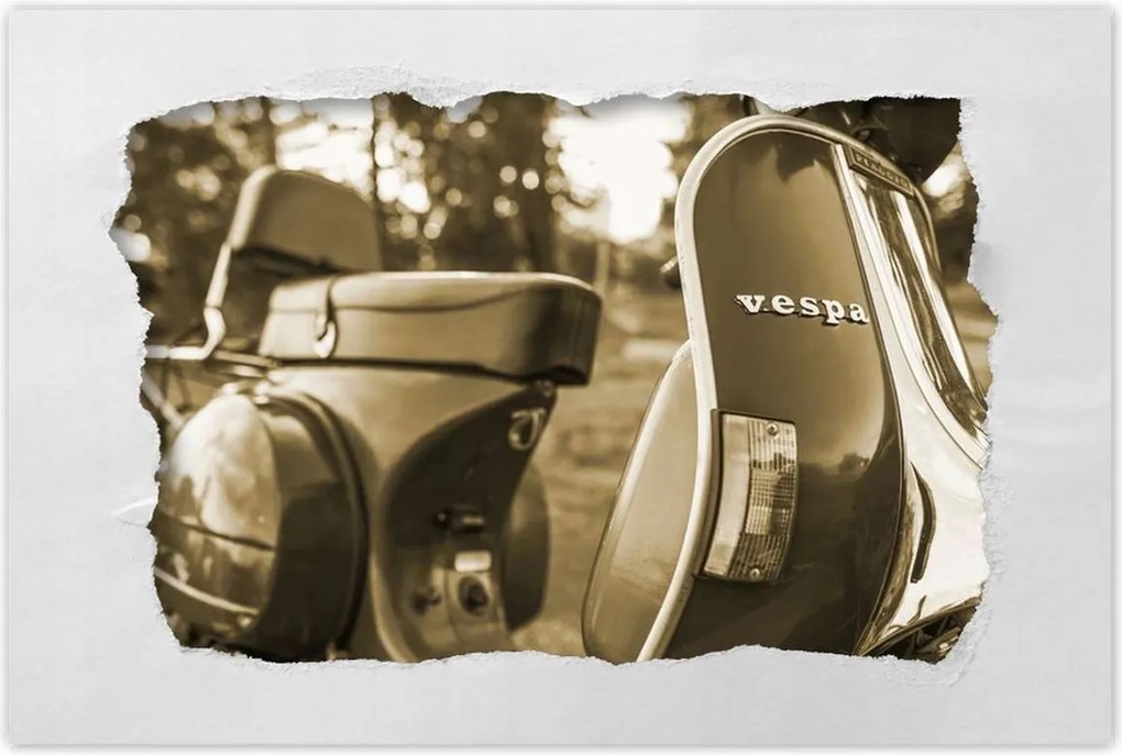 Poszterek 90x60 Vespa robogó szépia