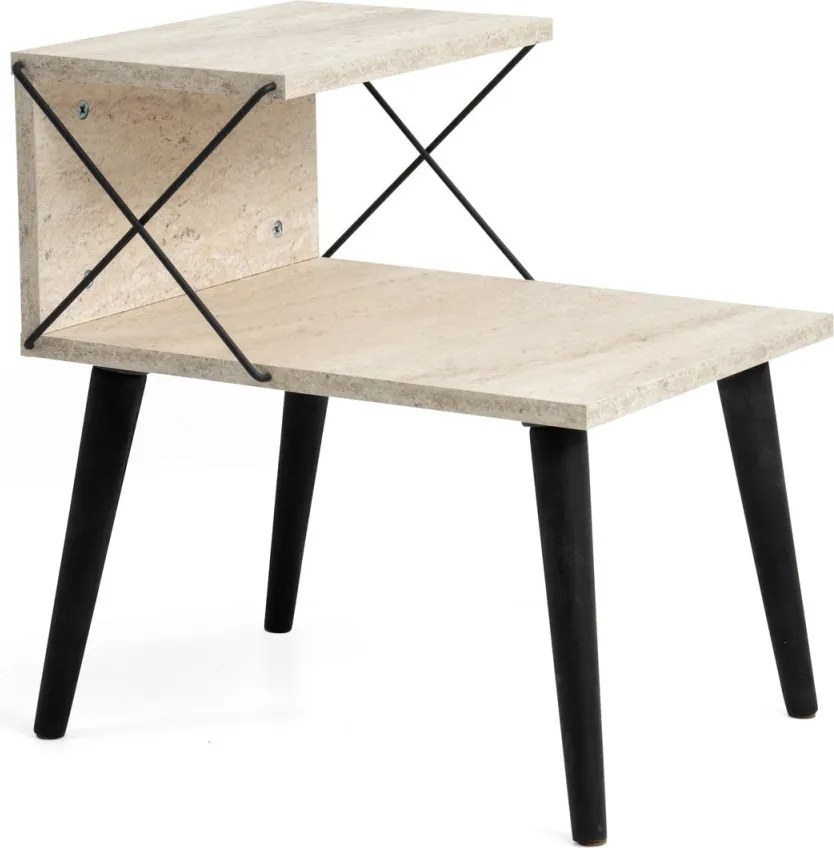 Cross - Black, Travertine