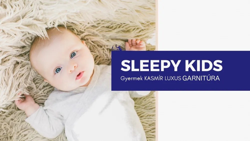 Sleepy-Kids gyermek kasmír garnitúra 100% gyapjú 650 g/m²