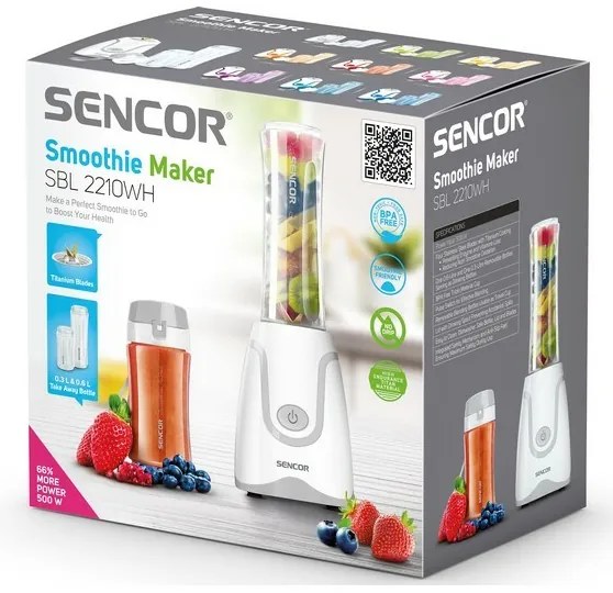 Sencor SBL 2210WH turmixgép, fehér színben