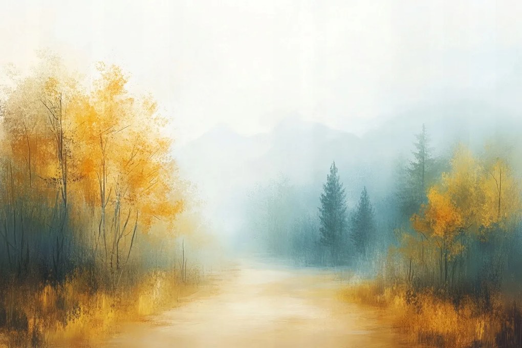 Vászonkép Canvas Tájkép Ősz Út Ösvény 60x40