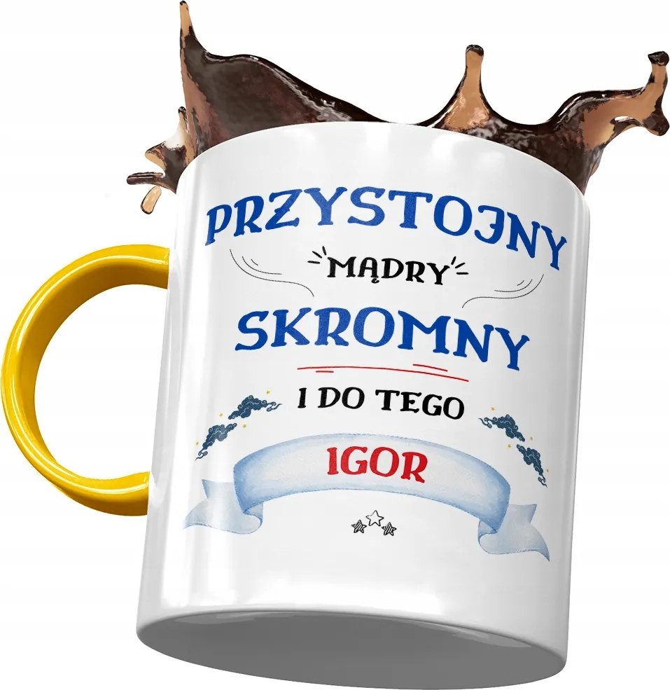 Sárga Bögre Igor Férj Kolléga Ajándék Nyomtatott Fotóval